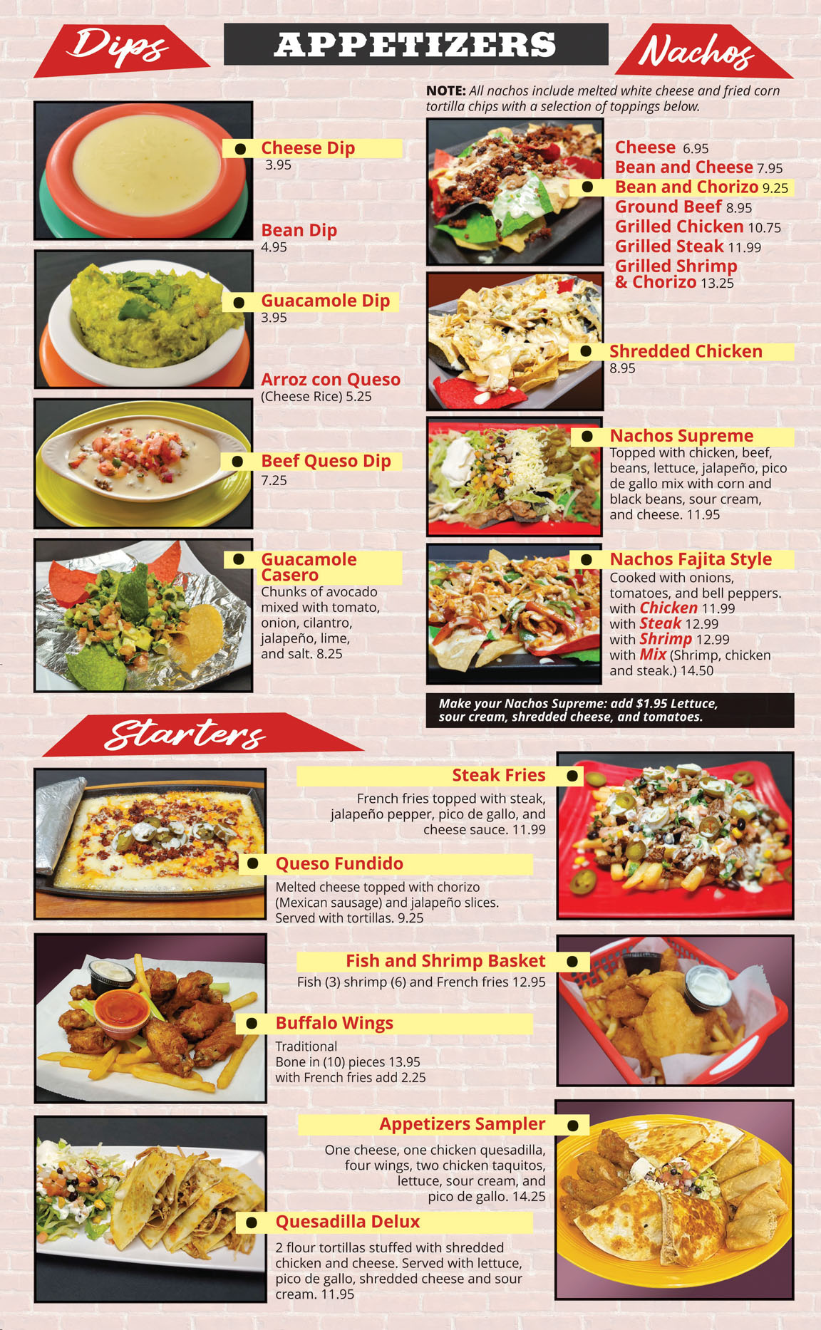 camino real menu 2